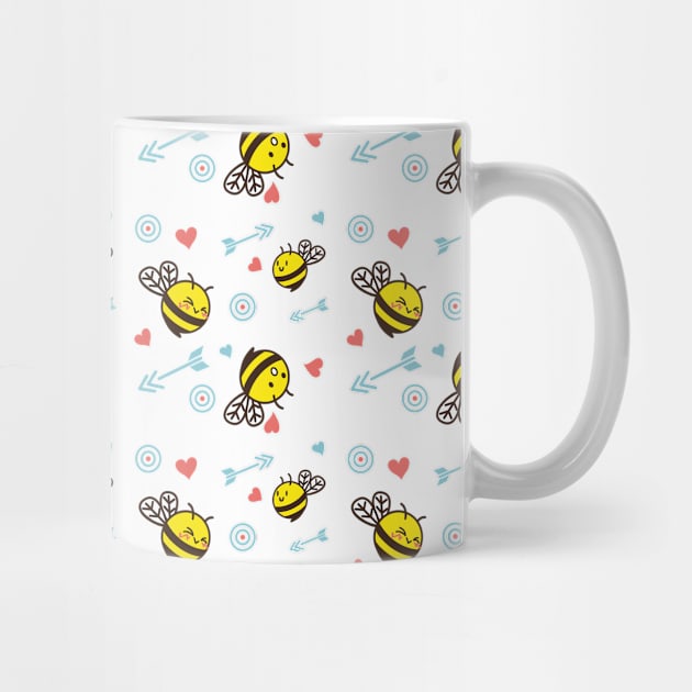 Cuddly Bees and Arrows by aglomeradesign